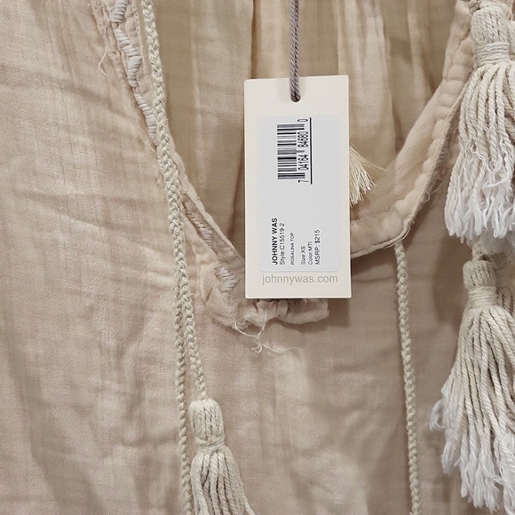 Johnny Was Prairie boho flowy cotton hippy blouse rare new with tags - Picture 5 of 11